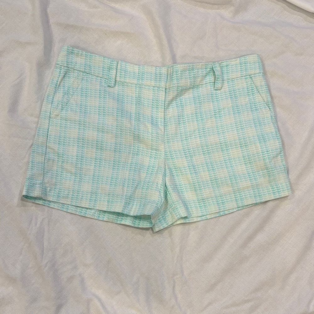 Vineyard Vines Mint Plaid Women's Jean Shorts